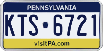 PA license plate KTS6721