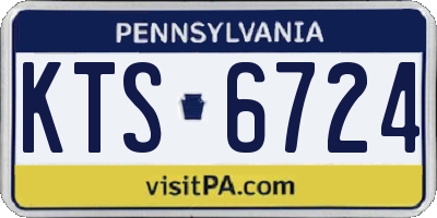 PA license plate KTS6724