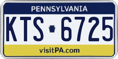 PA license plate KTS6725