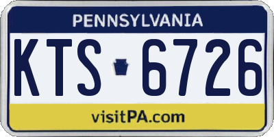 PA license plate KTS6726