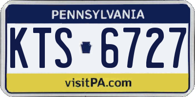 PA license plate KTS6727