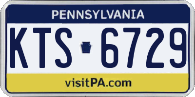 PA license plate KTS6729