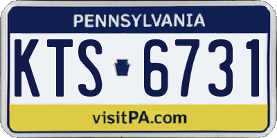 PA license plate KTS6731