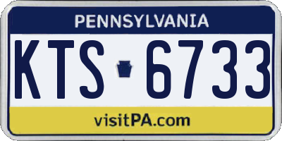 PA license plate KTS6733