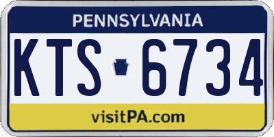 PA license plate KTS6734
