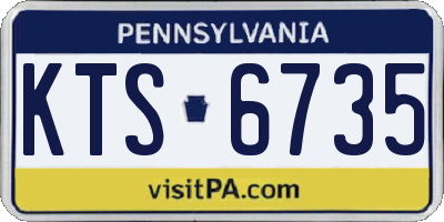 PA license plate KTS6735