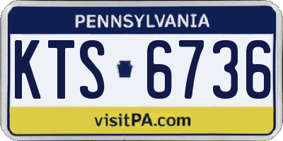 PA license plate KTS6736