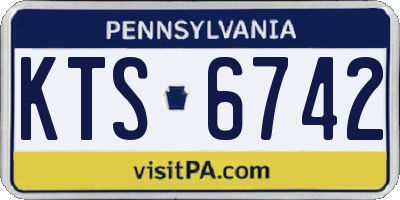 PA license plate KTS6742