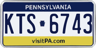 PA license plate KTS6743