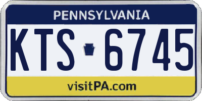 PA license plate KTS6745