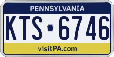 PA license plate KTS6746