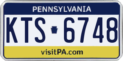 PA license plate KTS6748