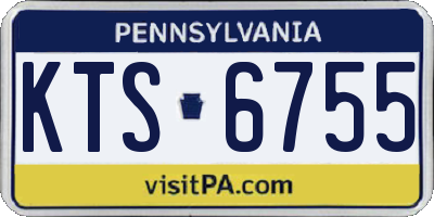 PA license plate KTS6755