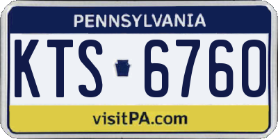 PA license plate KTS6760