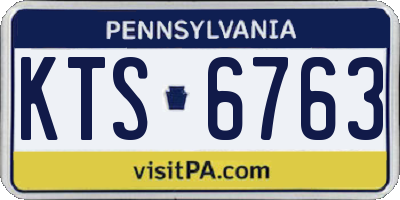 PA license plate KTS6763
