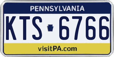 PA license plate KTS6766