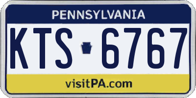 PA license plate KTS6767