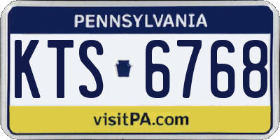 PA license plate KTS6768
