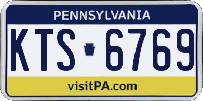 PA license plate KTS6769