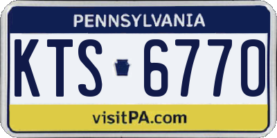 PA license plate KTS6770