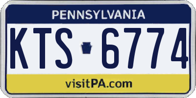 PA license plate KTS6774