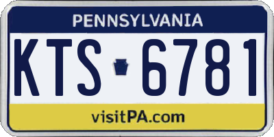 PA license plate KTS6781