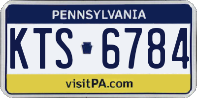 PA license plate KTS6784