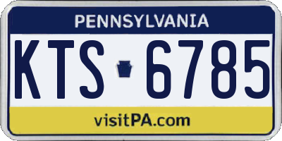 PA license plate KTS6785