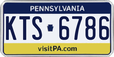 PA license plate KTS6786