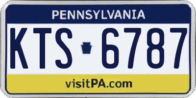 PA license plate KTS6787
