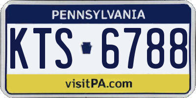 PA license plate KTS6788