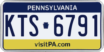 PA license plate KTS6791