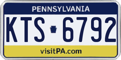 PA license plate KTS6792
