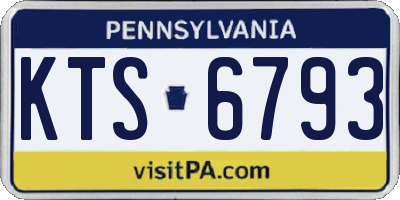 PA license plate KTS6793
