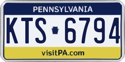 PA license plate KTS6794