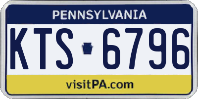 PA license plate KTS6796