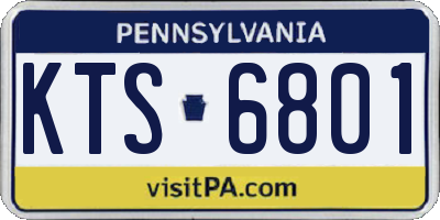 PA license plate KTS6801