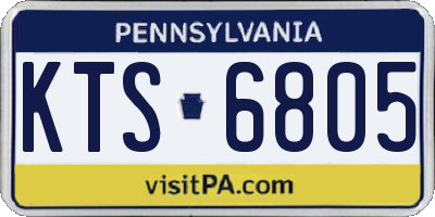 PA license plate KTS6805