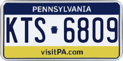 PA license plate KTS6809