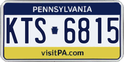 PA license plate KTS6815