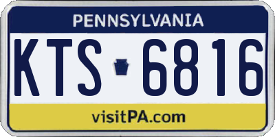 PA license plate KTS6816
