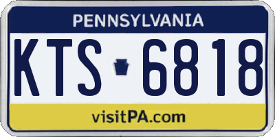 PA license plate KTS6818