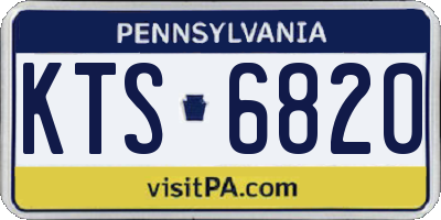 PA license plate KTS6820
