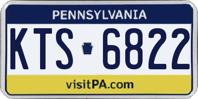 PA license plate KTS6822