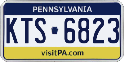 PA license plate KTS6823