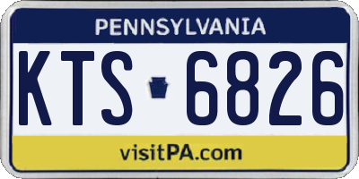 PA license plate KTS6826