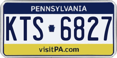 PA license plate KTS6827