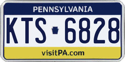 PA license plate KTS6828