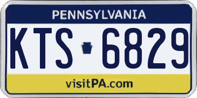 PA license plate KTS6829