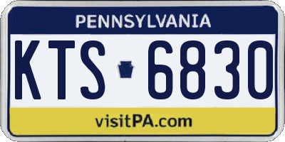 PA license plate KTS6830